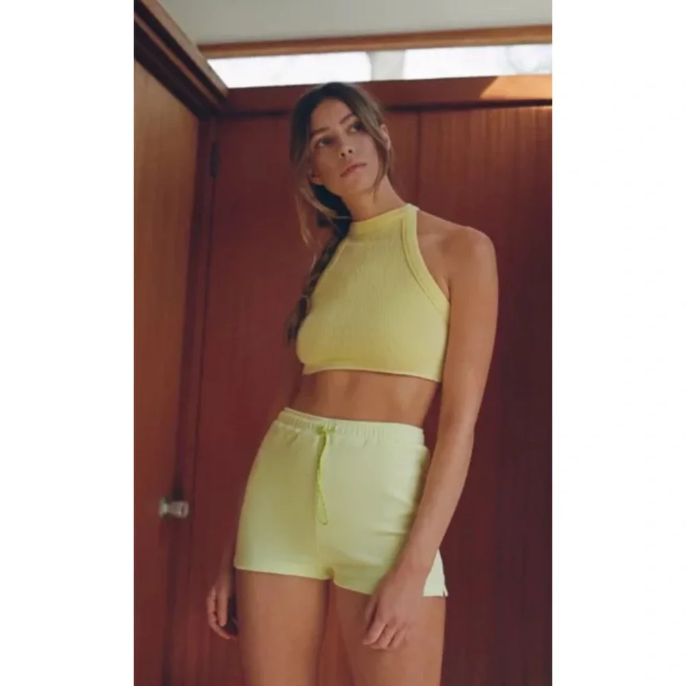 Out From Under Tillie Tennis Short in Lime - Picture 1 of 4